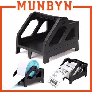 MUNBYN Label Holder for Rolls and Fan-Fold Labels, Shipping Label Roll Holder
